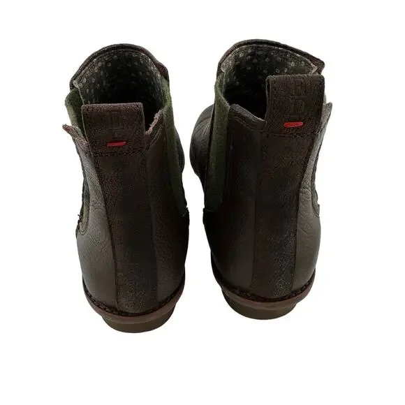 Ellen DeGeneres Waide Chelsea Brown Leather Slip On Ankle Booties Size 8 - Picture 4 of 5